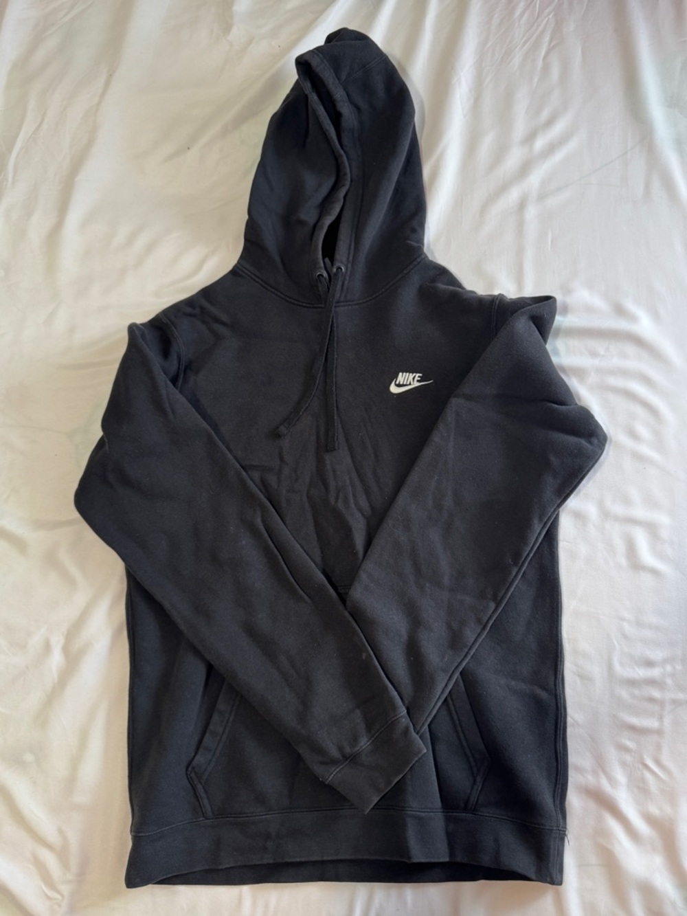 Nike Black Pullover Hoodie with White Swoosh